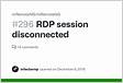 RDP session disconnected Issue 296